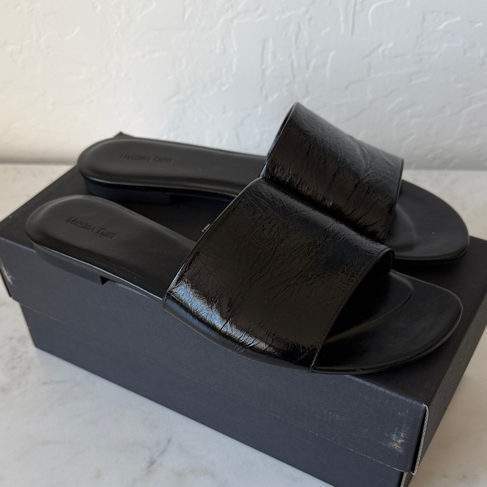Massimo Dutti Vamp Leather Sandals EU39/ US 8